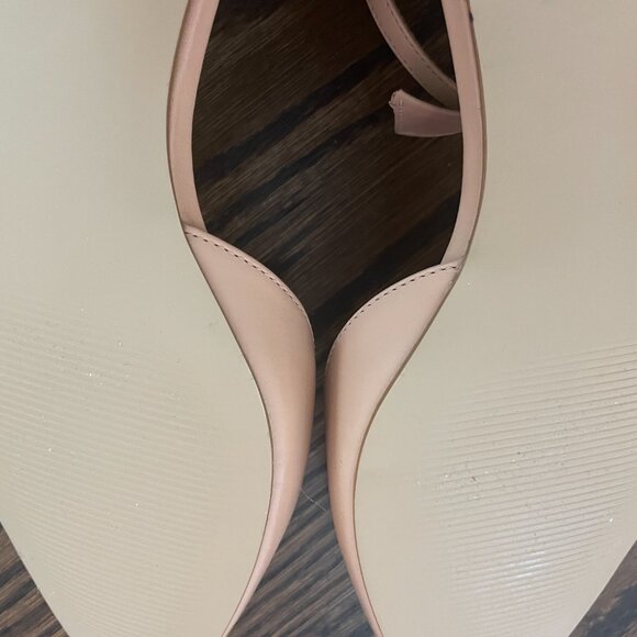 NWOT Talbots Leather Tan Pointy Toe Flats - 8.5M - Picture 4 of 4